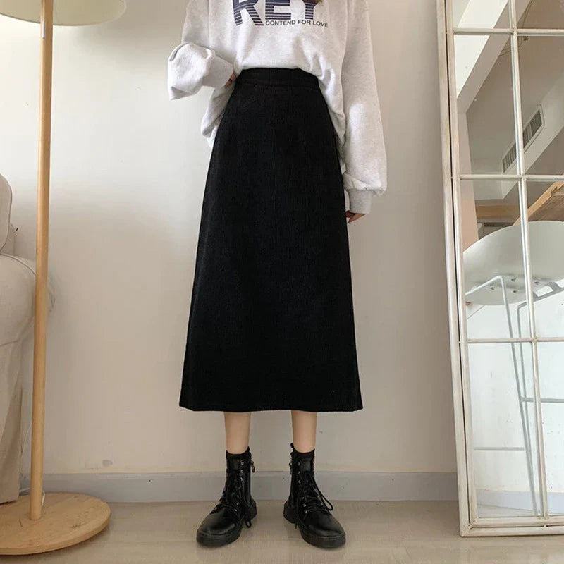 Oda - Corduroy Long Skirts