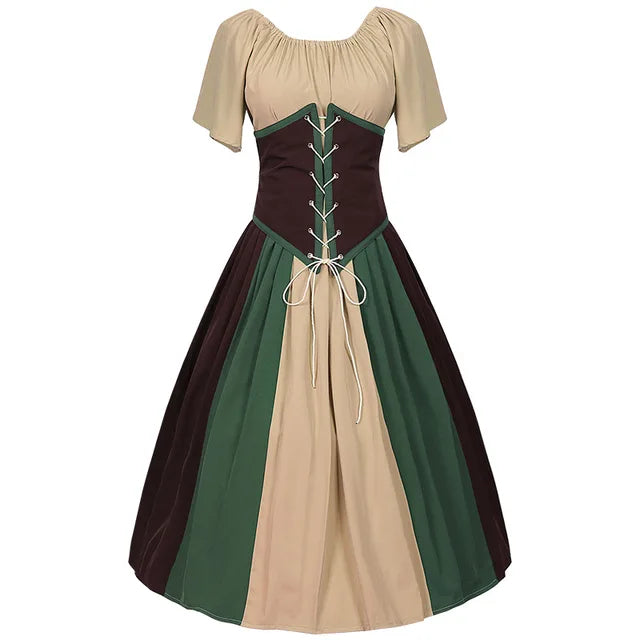 Noorka - Elegant Gothic Halloween Oktoberfest Kleid