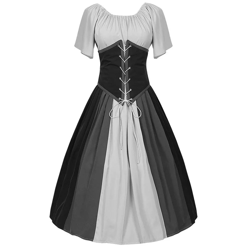 Noorka - Elegant Gothic Halloween Oktoberfest Kleid