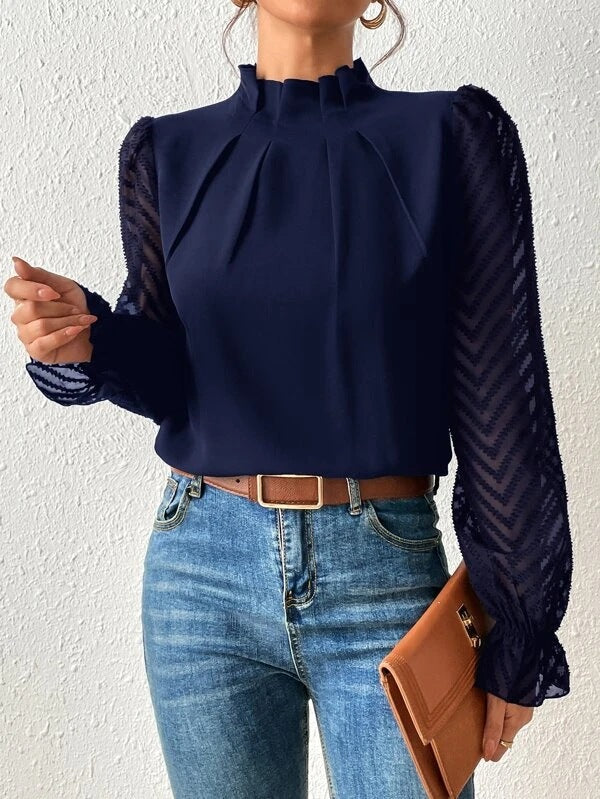 Ashley - Elegant women's long-sleeved blouse