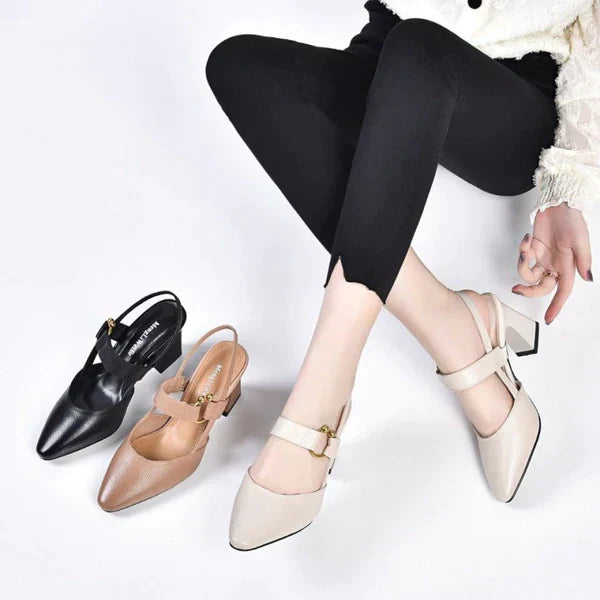 Dorthe - Elegant Orthopaedic Sandals with Stylish Heels