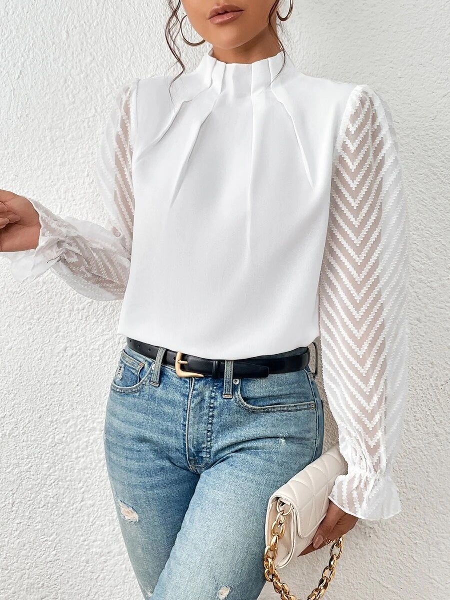 Ashley - Elegant women's long-sleeved blouse