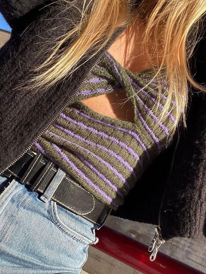 Fenna - Fashionable Cropped Bandeau Top with Trendy Twist for Women