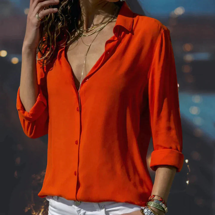 Julia - Elegant Satin Blouse for Women, Ideal for Every Occasion