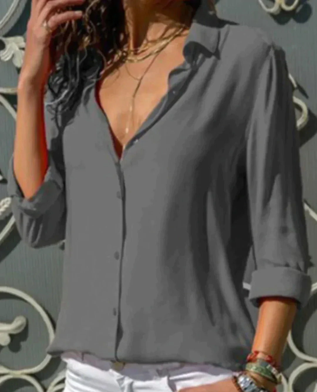 Julia - Elegant Satin Blouse for Women, Ideal for Every Occasion