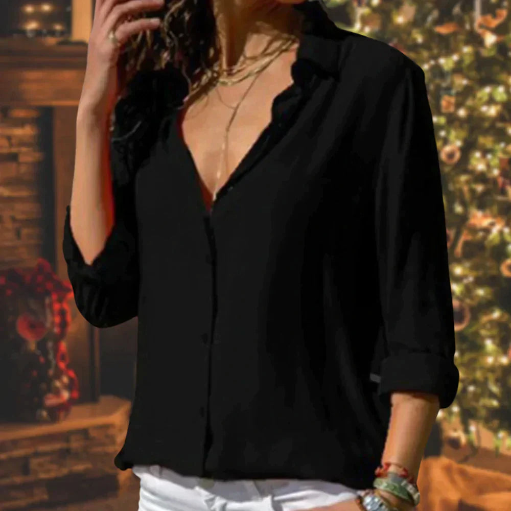 Julia - Elegant Satin Blouse for Women, Ideal for Every Occasion