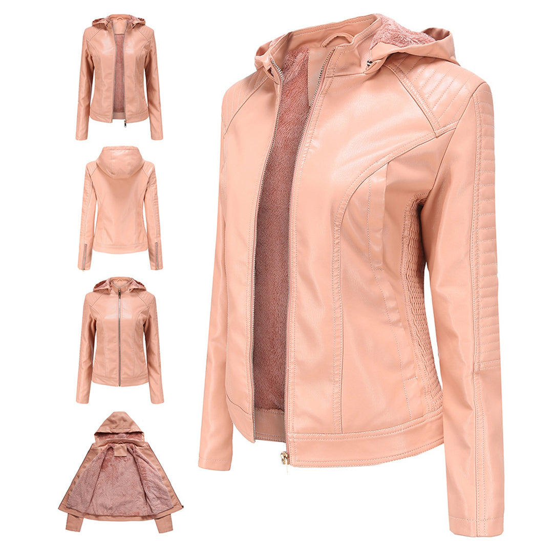MIRJETE - Elegant leather jacket for a trendy look