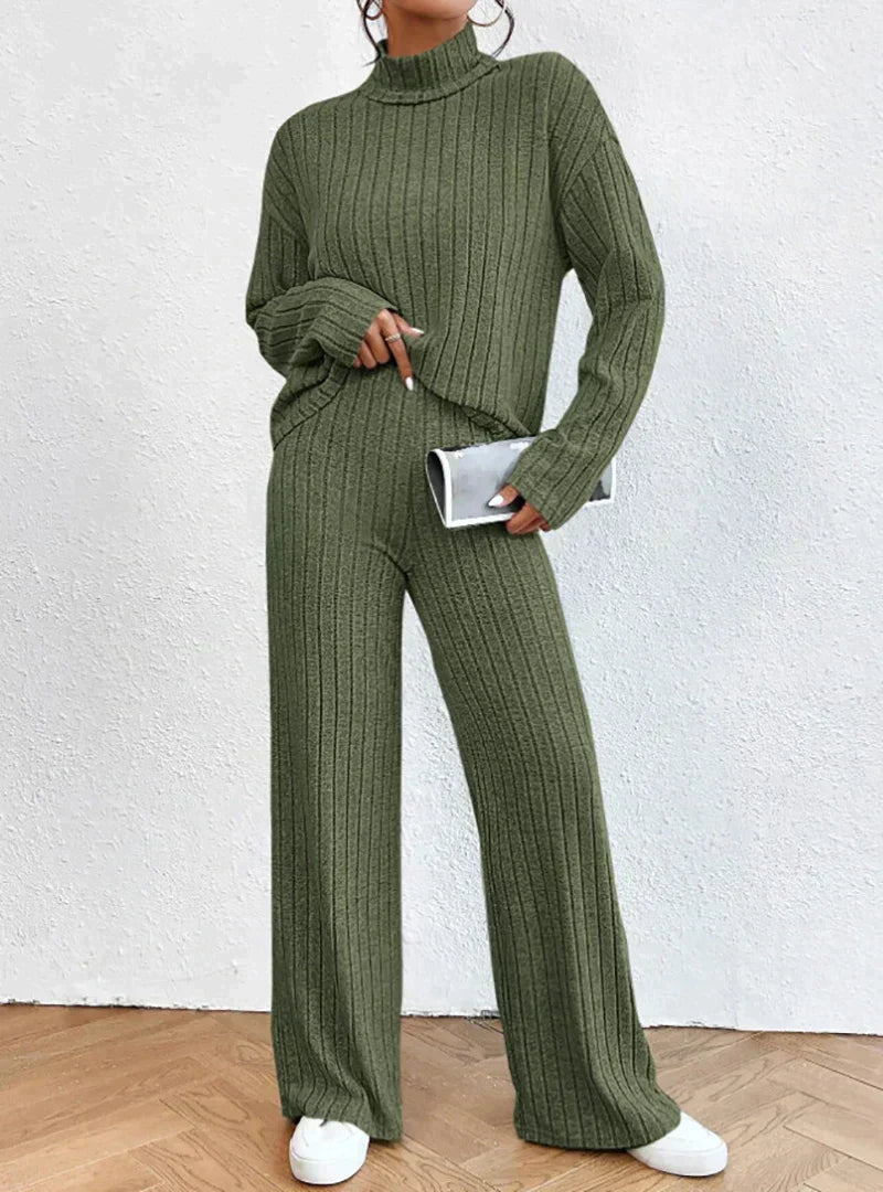 Charlotte™ - Knitted Trousers and Turtleneck