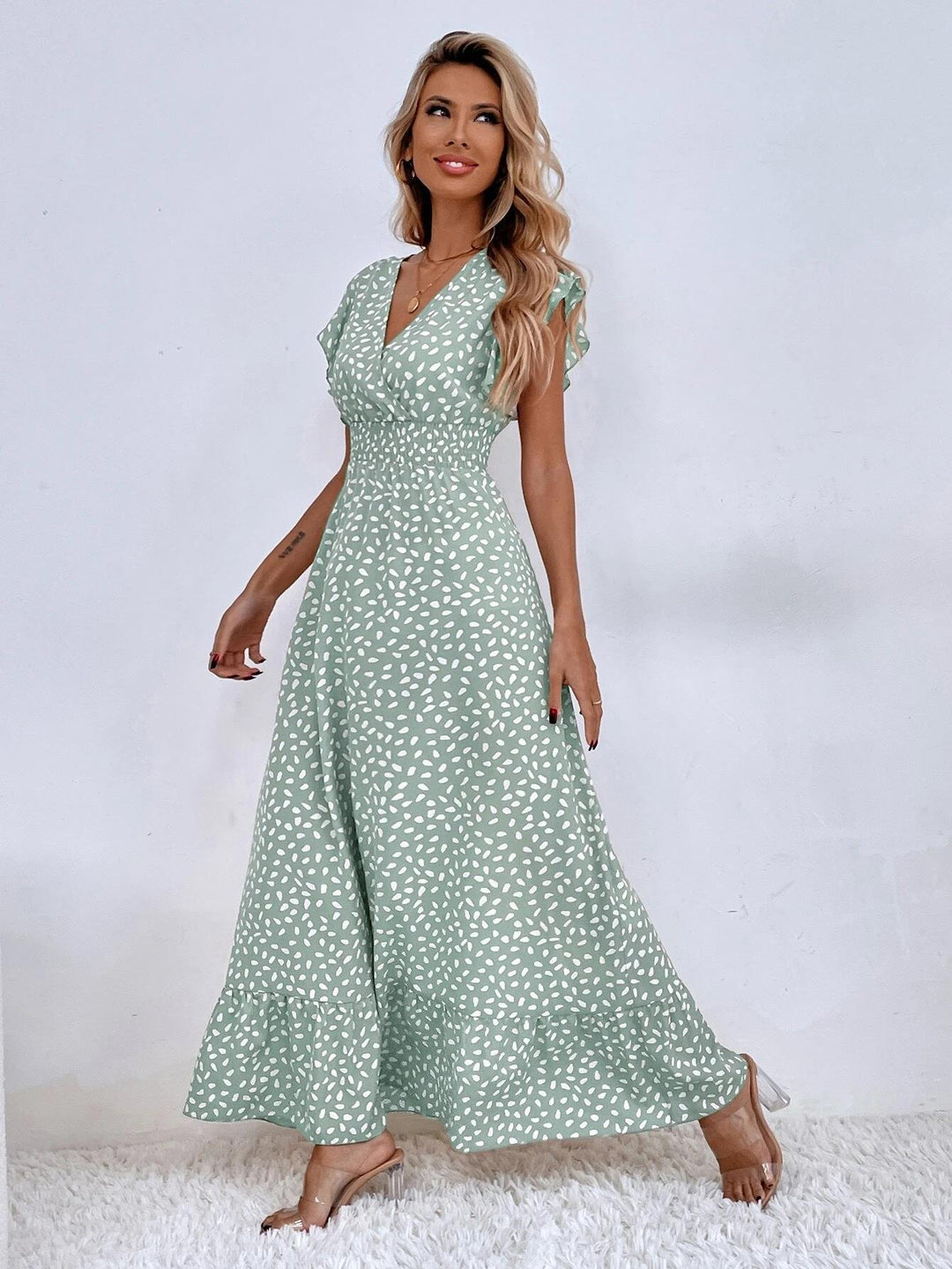 Josie - Stylish Maxi Dress with Trendy Dots