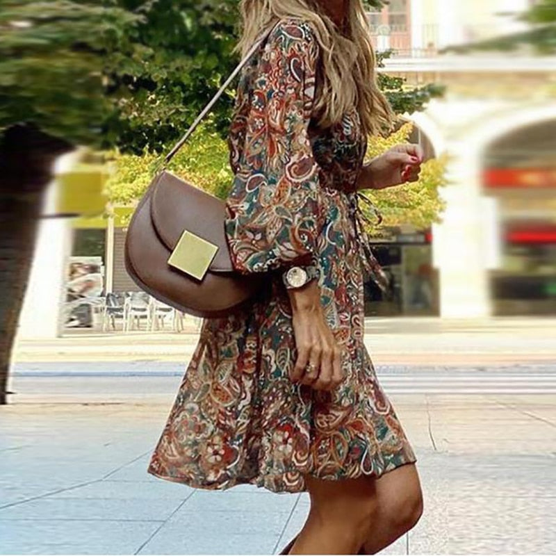 Rozina - Trendy Boho Mini Dress