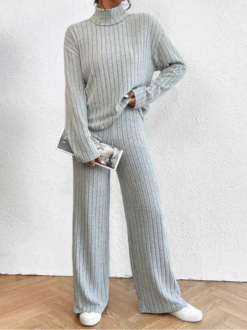 Charlotte™ - Knitted Trousers and Turtleneck