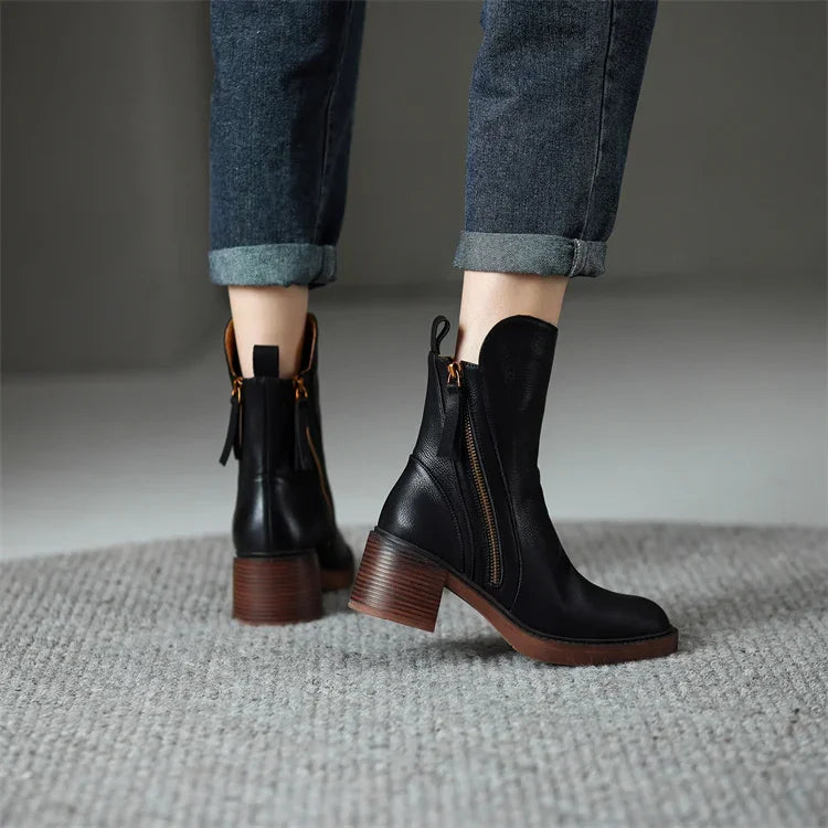 Emma™ - Premium Leather Ankle Boots