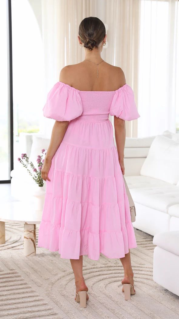 Trish - Elegant Off-Shoulder Midi Dress