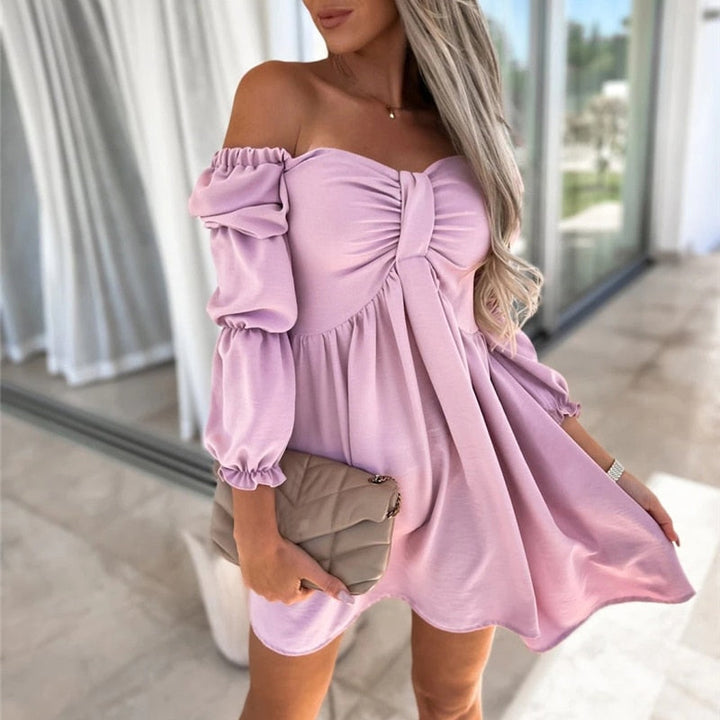 Amely - Trendy Off-Shoulder Mini Dress