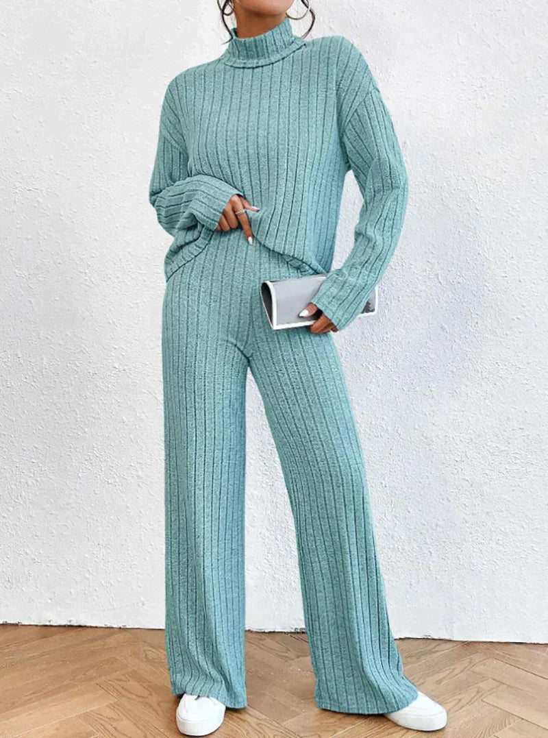 Charlotte™ - Knitted Trousers and Turtleneck