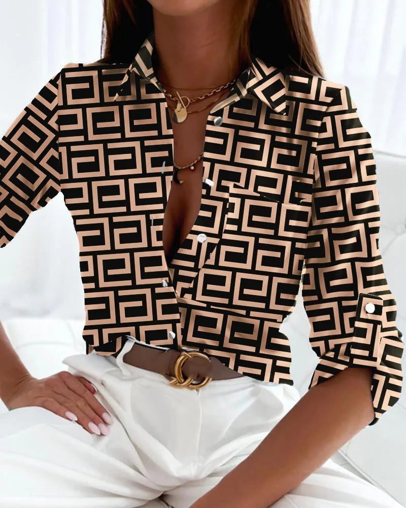 Fleur - Stylish Striped Casual Blouse for Women