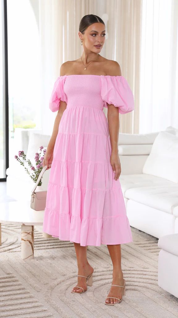 Trish - Elegant Off-Shoulder Midi Dress