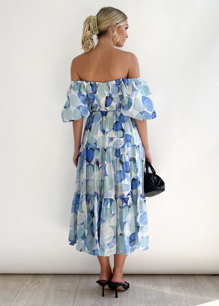 Jowena - Stylish Off-Shoulder Midi Dress