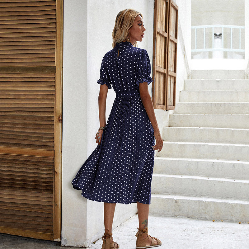 Shannon - Stylish Midi Dress with Playful Dots