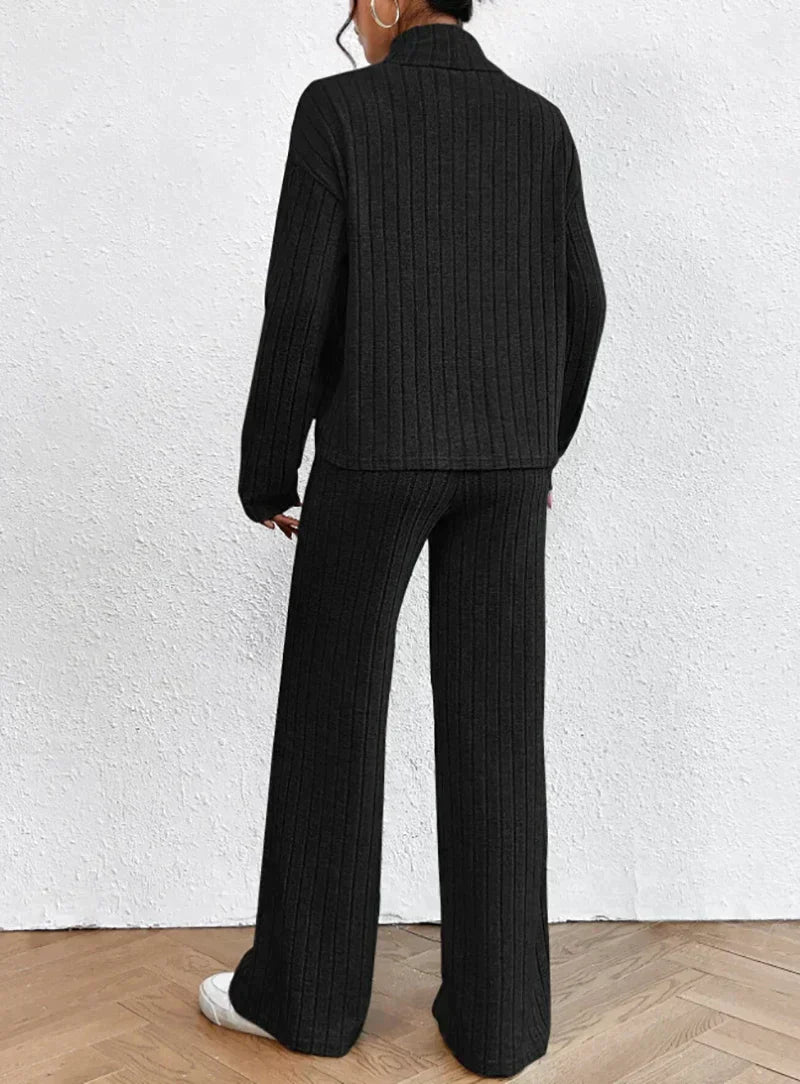 Charlotte™ - Knitted Trousers and Turtleneck