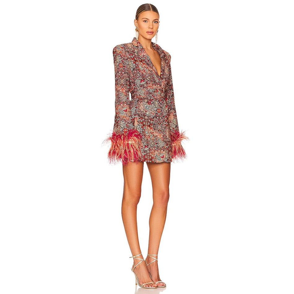 Chic Carolyn Floral Blazer Dress