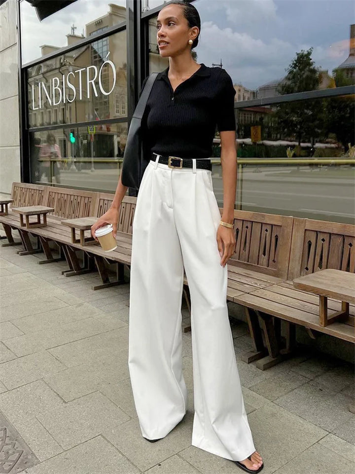 Olivia | Chic White Chino Trousers for a Stylish Look