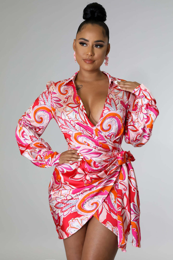 Kora - Stylish wrap Mini Dress