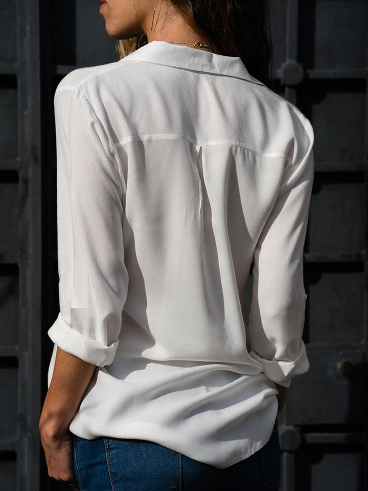 Quincy - Elegant Long-Sleeved Blouse for Women