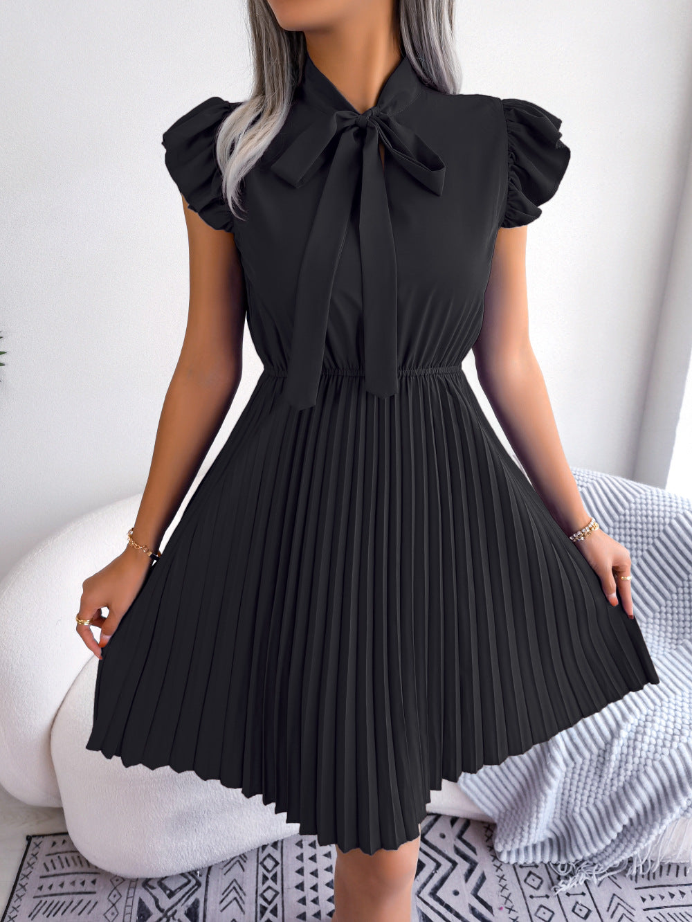 Kristin - Gorgeous Pleated Mini Dress