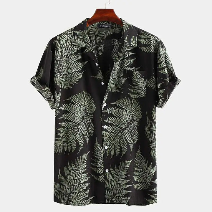 Sergio™ - Shirt with Tropical Leaf Print