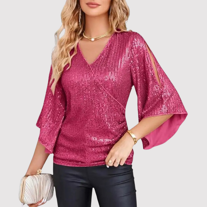Susan - Elegant and Comfortable Paillettes Top for Women