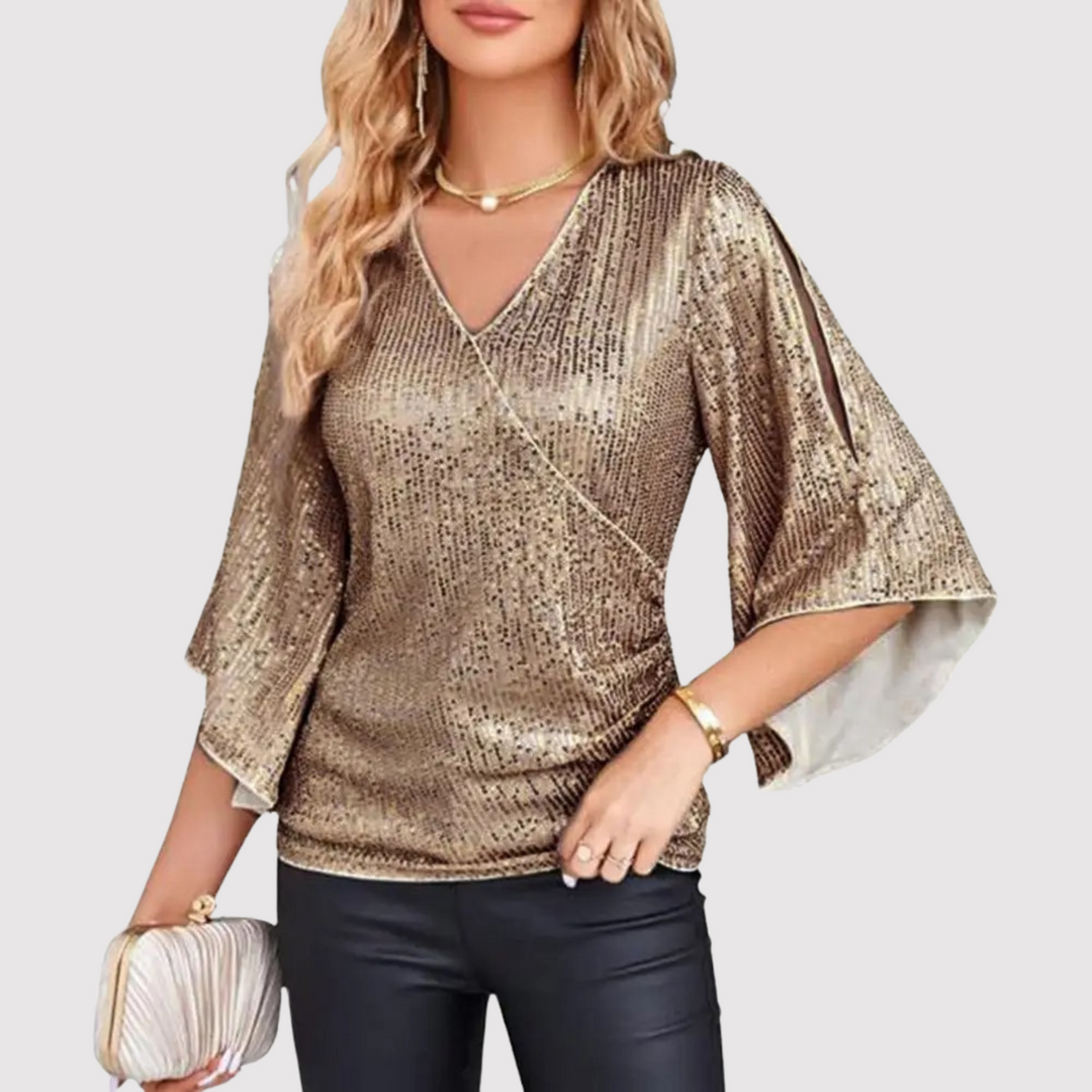 Susan - Elegant and Comfortable Paillettes Top for Women
