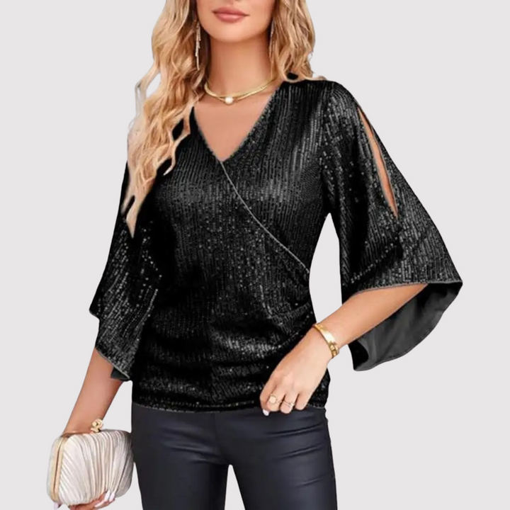 Susan - Elegant and Comfortable Paillettes Top for Women