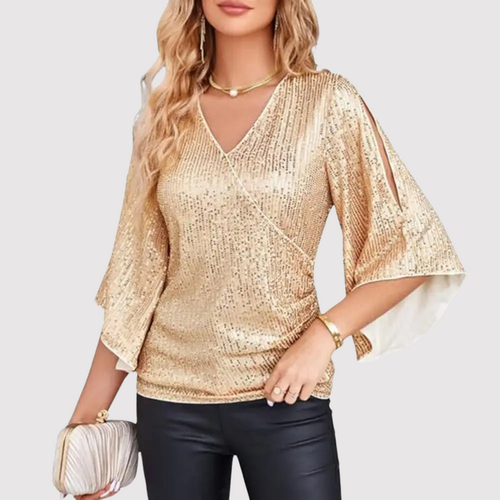 Susan - Elegant and Comfortable Paillettes Top for Women