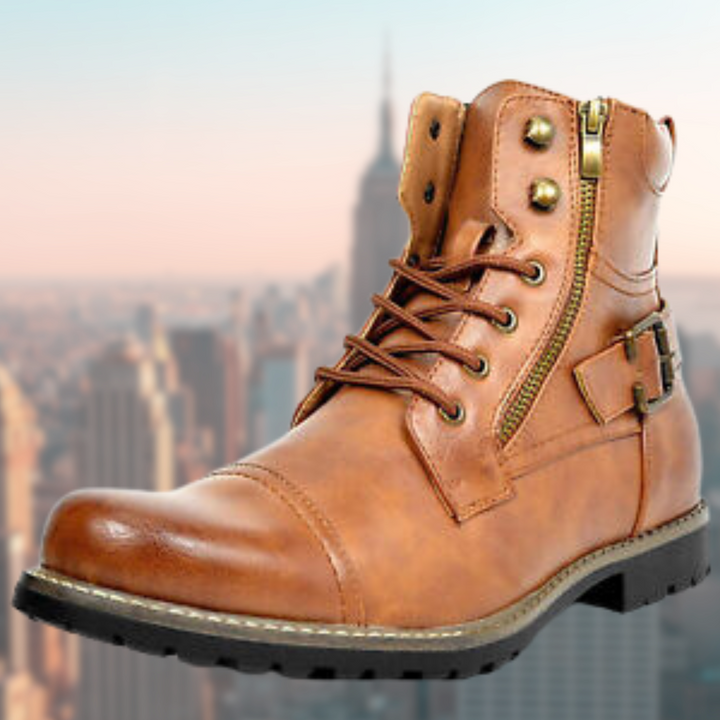 Stylish leather motorbike boots for the modern man