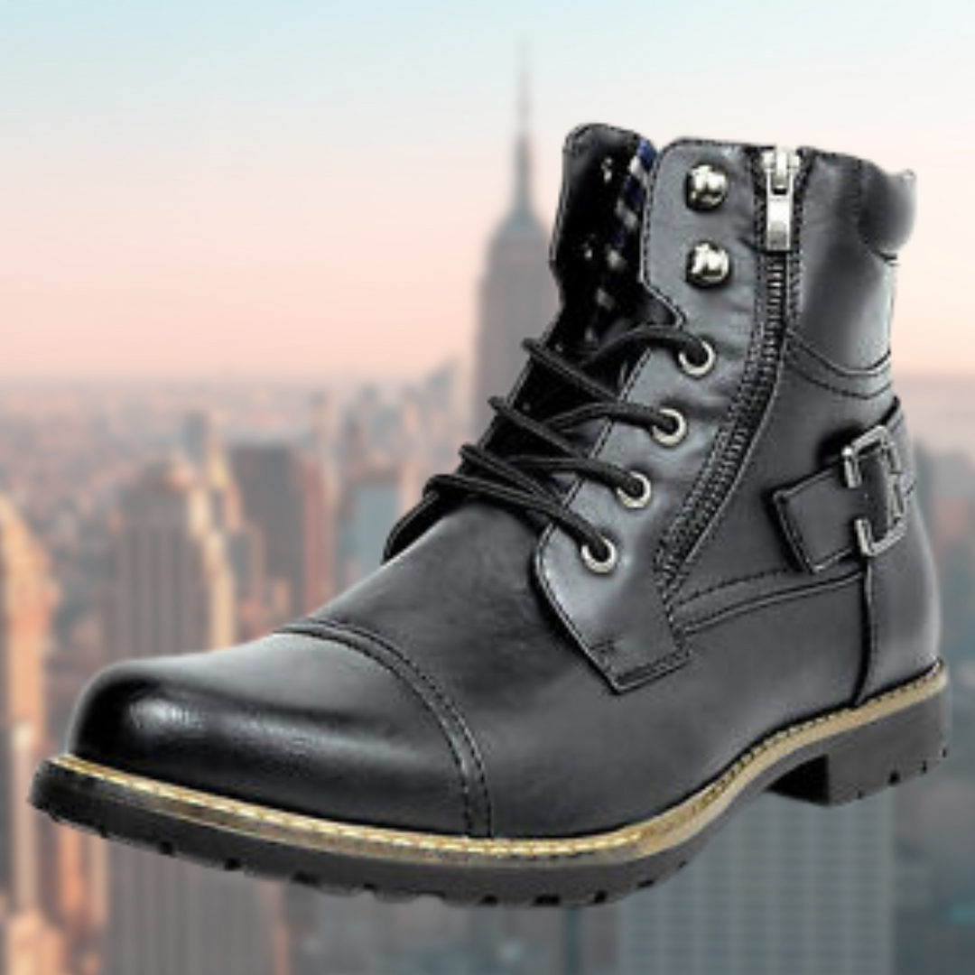 Stylish leather motorbike boots for the modern man