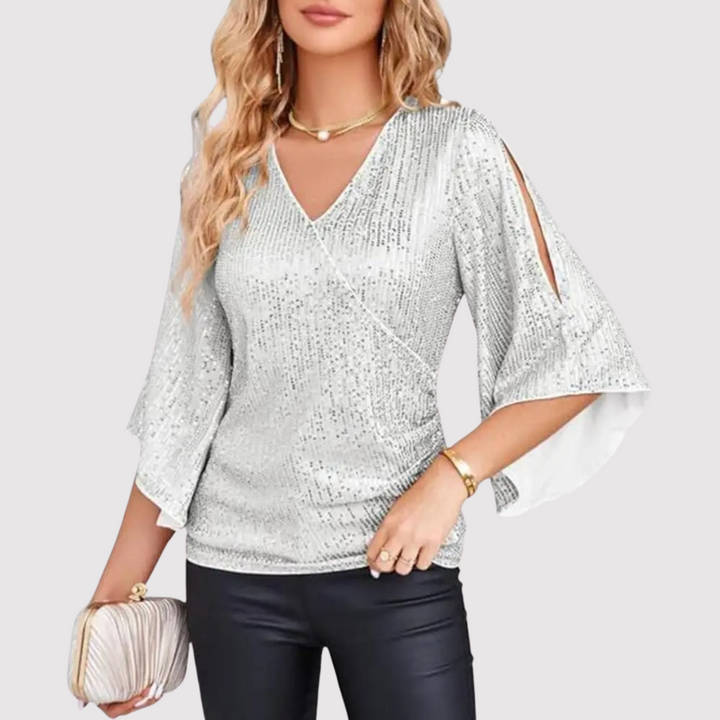 Susan - Elegant and Comfortable Paillettes Top for Women