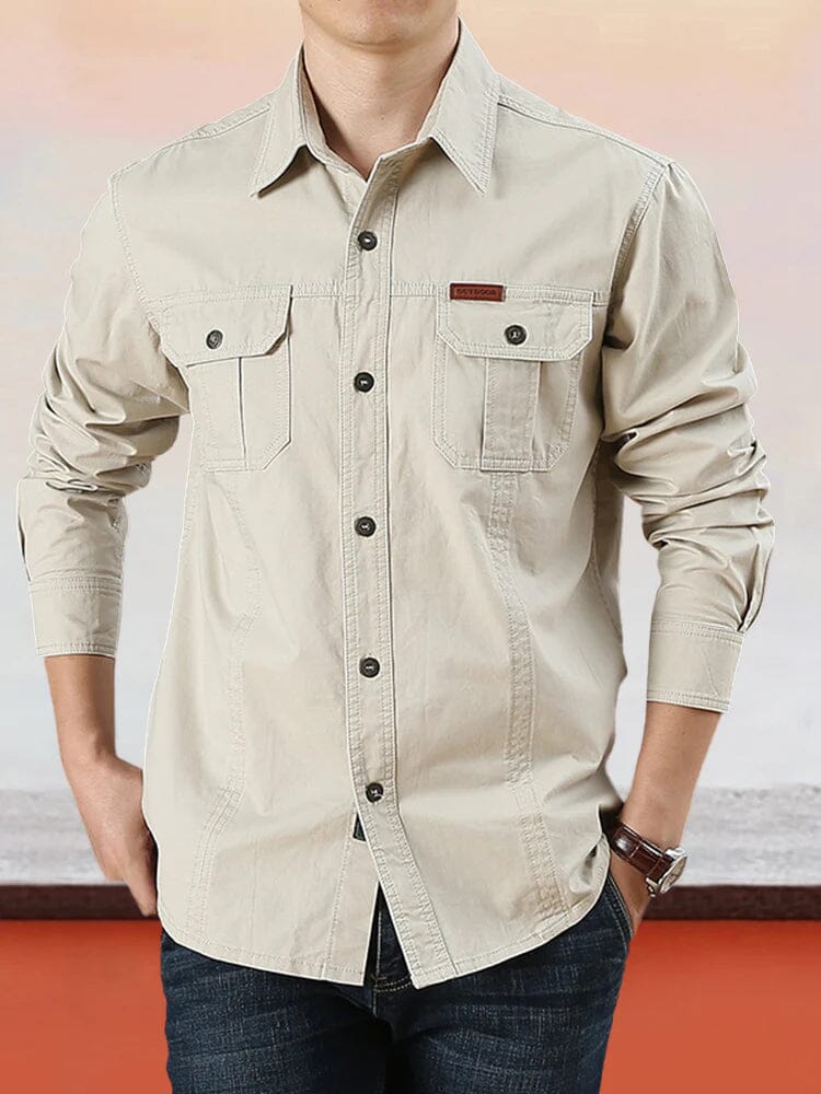 Nate™ - Cotton Solid Color Shirt