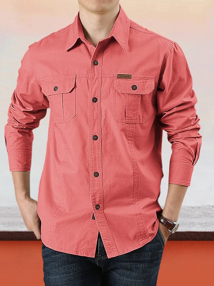 Nate™ - Cotton Solid Color Shirt