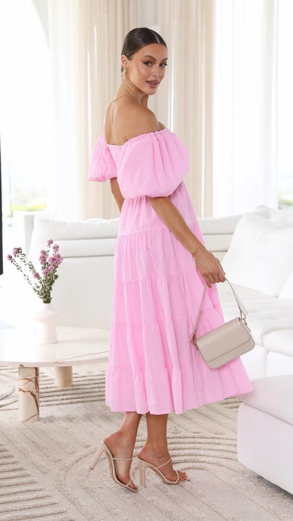 Trish - Elegant Off-Shoulder Midi Dress