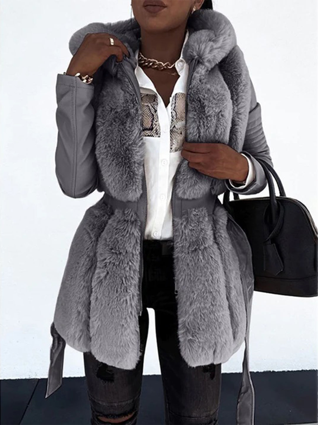 Sadie - Trendy Women's Imitation Leather Jacket for a Stylish Look
