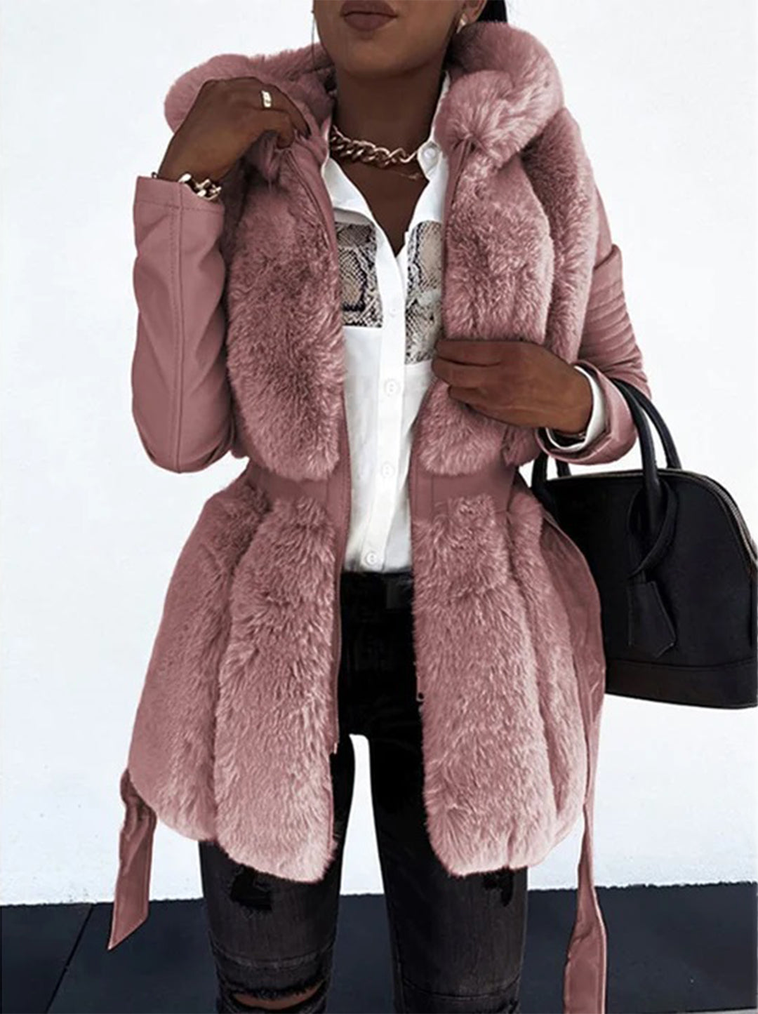 Sadie - Trendy Women's Imitation Leather Jacket for a Stylish Look