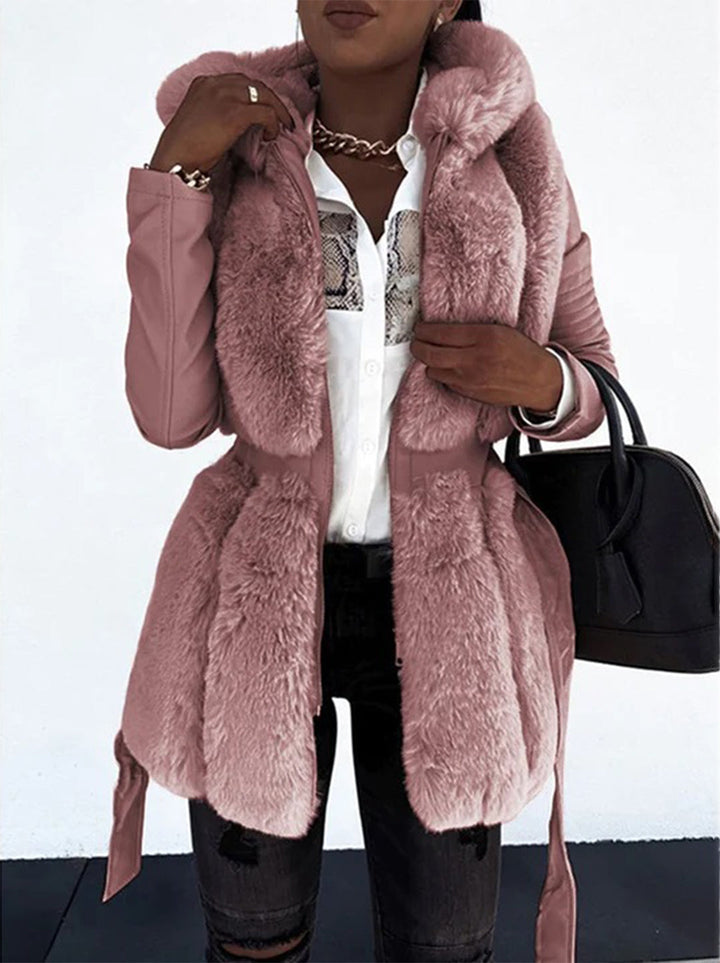 Sadie - Trendy Women's Imitation Leather Jacket for a Stylish Look