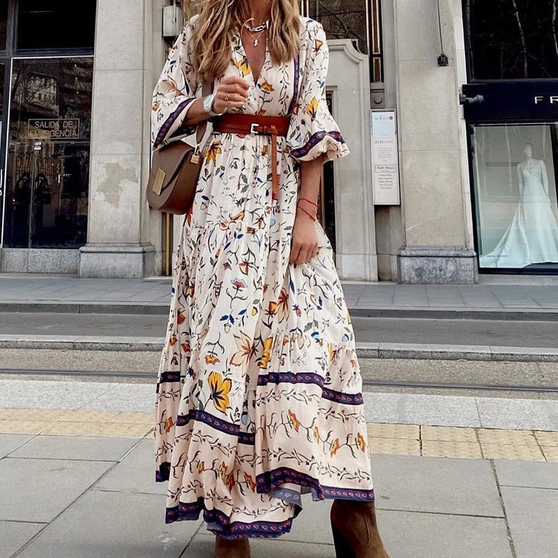 Cyra - Chic Bohemian Maxi Dress