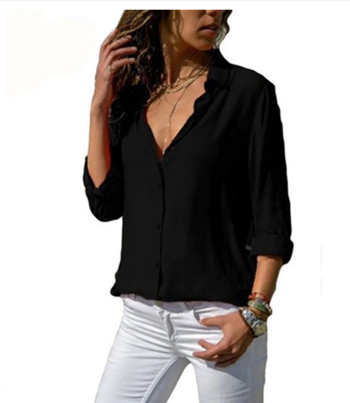Quincy - Elegant Long-Sleeved Blouse for Women