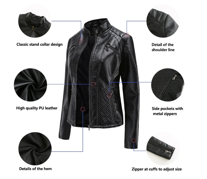 Zara™ - Classic Leather Jacket