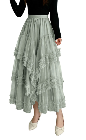 Odilia - Long Pleated Carnival Skirt