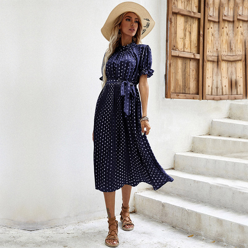 Shannon - Stylish Midi Dress with Playful Dots