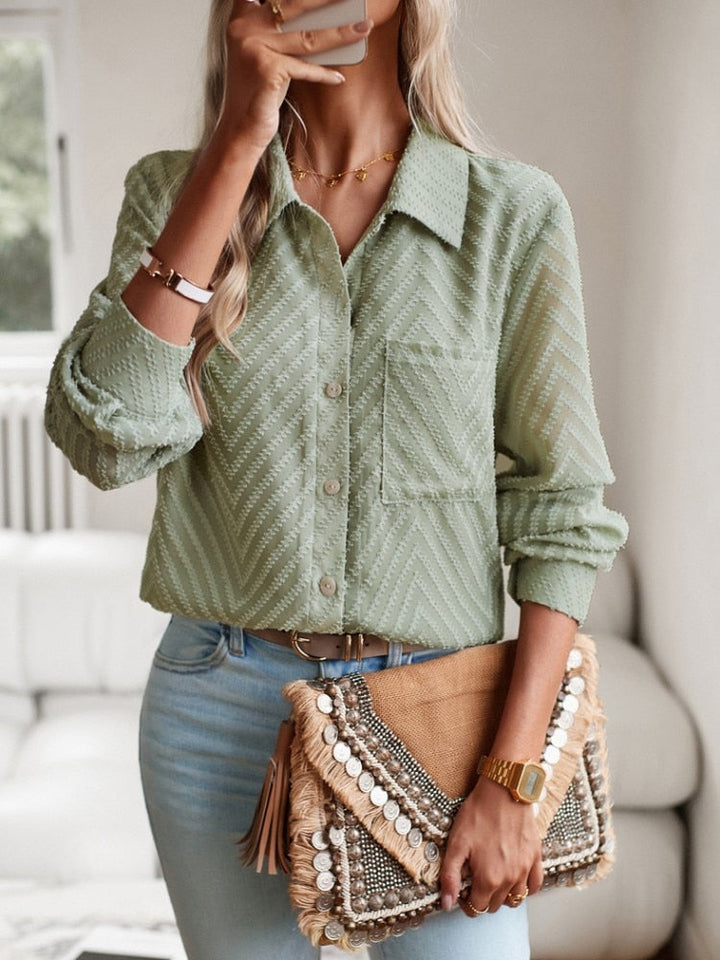 Melanie - Elegant and Comfortable Women's Blouse with Beautiful Pattern