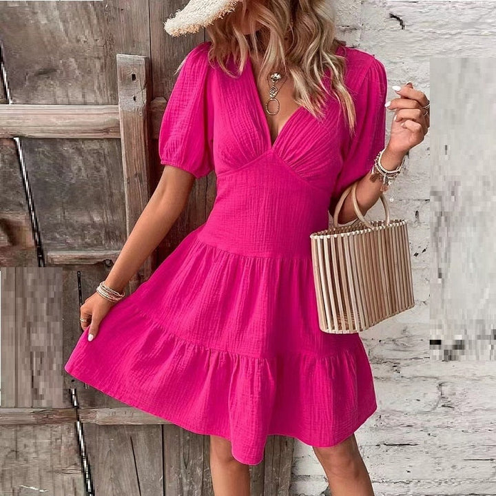 Clementina - Cute Mini Dress with Elegant Ruffles